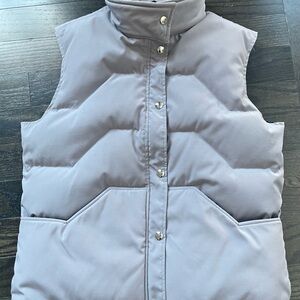 Women's Stylish Light Gray Puffer Vest